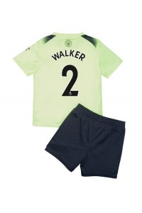 Manchester City Kyle Walker #2 Babyklær Tredje Fotballdrakt til barn 2022-23 Korte ermer (+ Korte bukser)